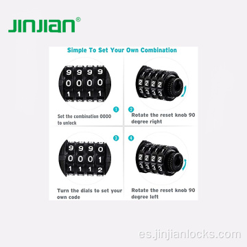 4 dígitos Combinación de cable Ebike Lock Bicycle